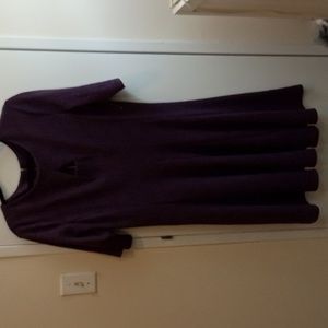 Danny And Nicole Aubergine Size 16 Fit And Flare Dress